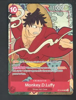 One Piece English ST10-006 Monkey D Luffy 1st Anniversary Set Super Rare - Image 1