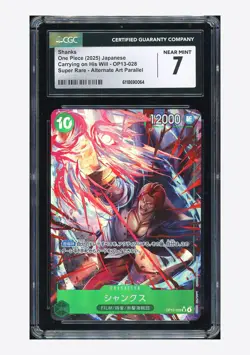 One Piece CGC 7 Shanks SR Alternate Art 2025 OP13-028 OP13 Japanese - Image 1