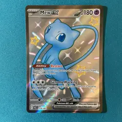 Pokemon TCG Mew EX Full Art Shiny Rare Holo Card 216/091 Paldean Fates - Image 1