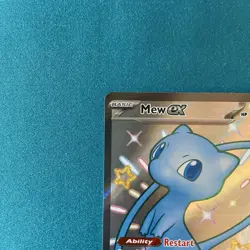 Pokemon TCG Mew EX Full Art Shiny Rare Holo Card 216/091 Paldean Fates - Image 2