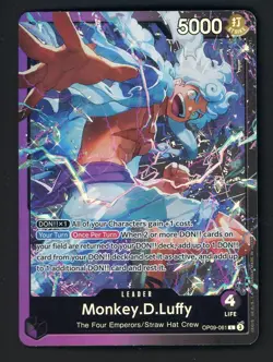 Monkey D. Luffy OP09-061 One Piece Card Game ST26 Starter Deck Leader #8 - Image 1