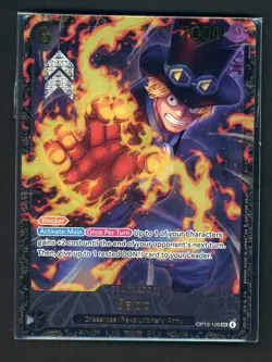 One Piece English Treasure Cup 2025 Promo Card OP13-120 Sabo Sealed - Image 1