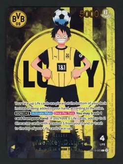 One Piece x BVB Borussia Dortmund Promo Card Monkey D Luffy ST13-003 - Image 1