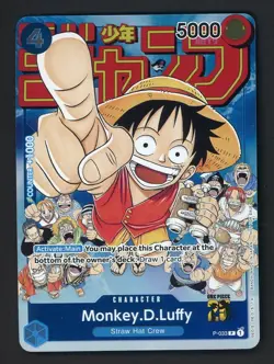 Monkey D Luffy One Piece Card P-033 Shonen Jump 25th Anniversary Limited - Image 1