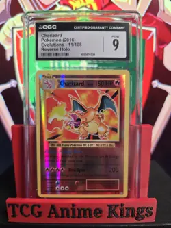 Pokemon Charizard 11/108 XY Evolutions Reverse Holo Rare Card CGC 9 - Image 1