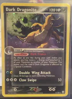 Pokemon Dark Dragonite TCG Holo Rare Card 15/109 Ex Team Rocket - Image 1