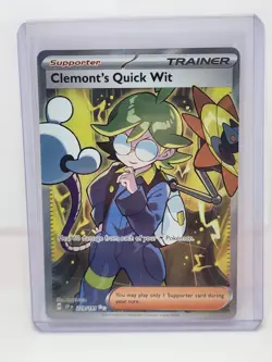 Clemont's Quick Wit 229/191 Pokemon TCG Surging Sparks Ultra Rare Card - Image 1