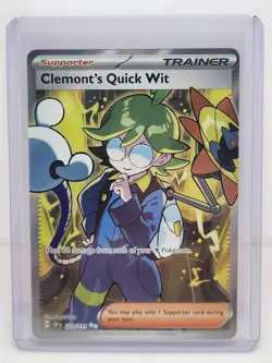 Clemont's Quick Wit 229/191 Pokemon TCG Surging Sparks Ultra Rare Card - Image 2