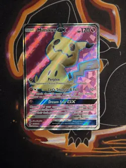 Pokemon Mimikyu GX Full Art Ultra Rare 206/214 SM-Lost Thunder Holo Card - Image 1