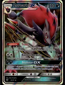 Zoroark GX Ultra Rare Shining Legends 53/73 Darkness Holofoil Pokemon Card - Image 1