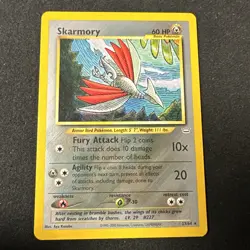 SKARMORY 23/64 Neo Revelation Rare Unlimited WOTC Pokemon Card LP - Image 1