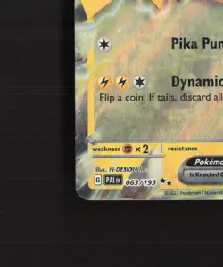 Pikachu ex 063/193 Paldea Evolved Ultra Rare Holo Pokemon Card NM - Image 5