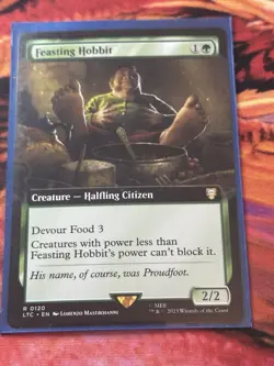 Feasting Hobbit- Lord of the Rings- Extended Art - Mint/Near Mint -MTG - Image 1