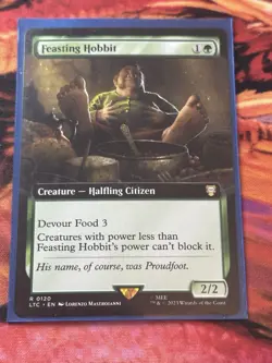Feasting Hobbit- Lord of the Rings- Extended Art - Mint/Near Mint -MTG - Image 2
