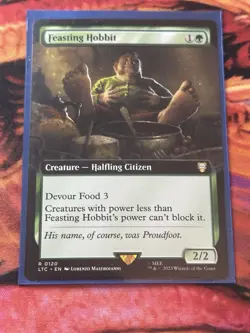Feasting Hobbit- Lord of the Rings- Extended Art - Mint/Near Mint -MTG - Image 4
