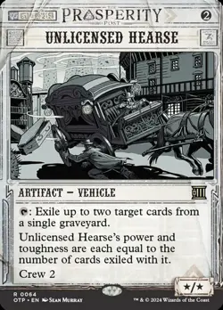 Near Mint x 1 Unlicensed Hearse - Foil Outlaws of Thunder Junction: Breaking New - Image 1