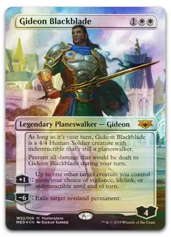 Gideon Blackblade #WS2 (Foil) NM Mythic Edition War of the Spark MED3 Magic MTG - Image 1