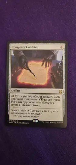Tempting Contract #78 (LP) Commander 2021 C21 Magic MTG - Image 1