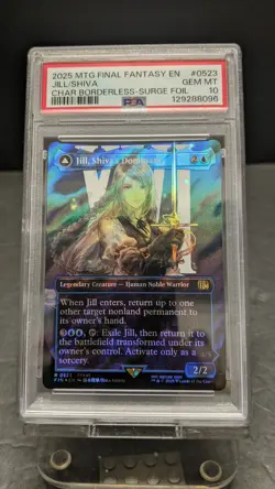 2025 MTG Final Fantasy Jill Shiva Dominant SURGE FOIL 0523 PSA 10 FF16 - Image 1