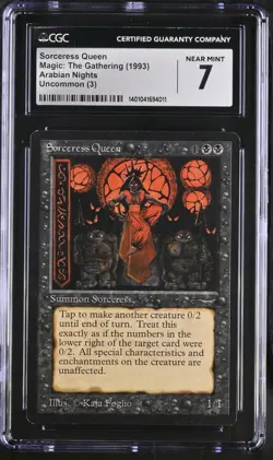 Sorceress Queen Arabian Nights CGC NM 7 Vintage Magic MTG - Image 1