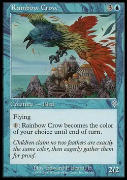 [1x] Rainbow Crow - Foil Slight Play, English Invasion MTG Magic - Image 1