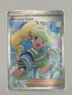 Emcee's Hype 220/182 Ultra Rare Pokemon TCG Destined Rivals NM - Image 1