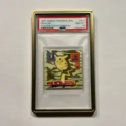 1997 Pokemon Amada Sticker Collection Kai Pikachu *POP 2* PSA 10 #393 - Image 1