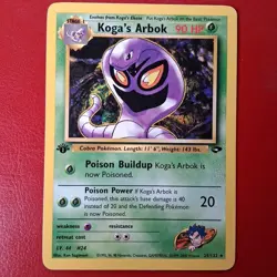 Koga's Arbok 25/132 Gym Challenge Regular FIRST edition Pokemon Card Lp - Image 1