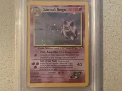 Pokemon Sabrina's Gengar Holo PSA 6 2000 #14 Gym Heroes - Image 2