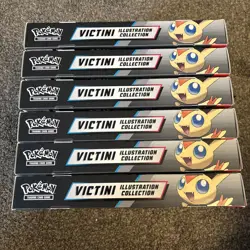 Pokemon Black Bolt White Flare VICTINI ILLUSTRATION COLLECTION (LOT OF 6 SEALED) - Image 1