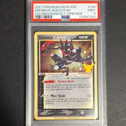 Pokemon Greninja Star Gold Promo SWSH144 SWSH Holo PSA 9 EN Basic 2021 - Image 1