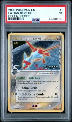 PSA 3 2005 Pokemon EX Delta Species Latias Reverse Holo Foil Rare 8/113 - Image 1