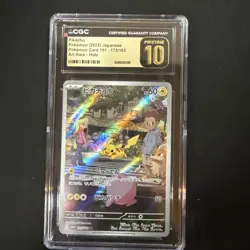 CGC Pristine 10 Japanese 2023 Pokemon 151 Pikachu AR 173/165 sv2a US SELLER - Image 2