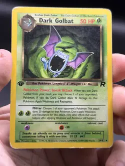 Dark Golbat 1st Edition 24/82 Team Rocket Pokemon English Non Holo WOTC HP - Image 3