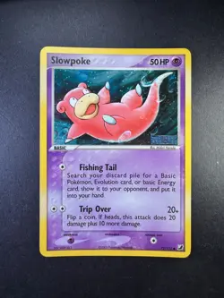 Pokemon Slowpoke 2005 EX Unseen Forces Reverse Holo Stamped 72/115 TCG - Image 1