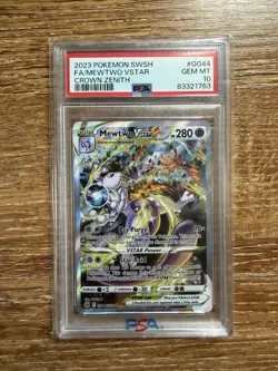 PSA 10 Mewtwo Vstar Full Art GG44/GG70 Crown Zenith Pokemon - Image 1