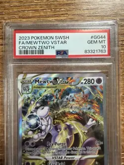 PSA 10 Mewtwo Vstar Full Art GG44/GG70 Crown Zenith Pokemon - Image 2