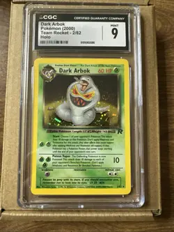 2000 POKEMON TEAM ROCKET UNLIMITED DARK ARBOK #2/82 RARE HOLO FOIL CGC 9 - Image 1