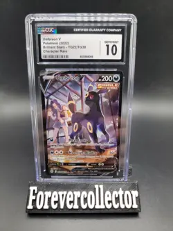 2022 Pokemon Brilliant Stars Umbreon V TG22/TG30 Holo Character Rare CGC 10 - Image 1