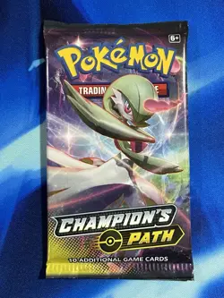 Pokemon 2020 Sword & Shield Champions Path Booster Pack Lot X4 Artset Nm Mint - Image 2