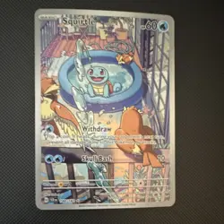 Pokemon Squirtle SV07 Stellar Crown 148/142 Illustration Rare Full Art Holo - Image 1