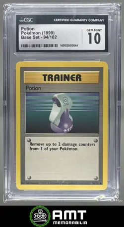 Potion CGC 10 1999 Pokemon Base Set #94/102 1204 - Image 1