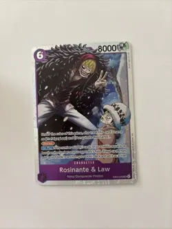 Rosinante & Law EB04-038 SR Foil English One Piece Card Game Azure Sea’s Seven - Image 1