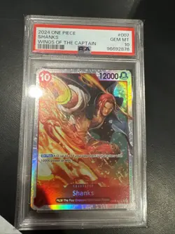 SHANKS OP06-007 One Piece English SR PSA 10 Gem Mint Wings of the Captain - Image 1