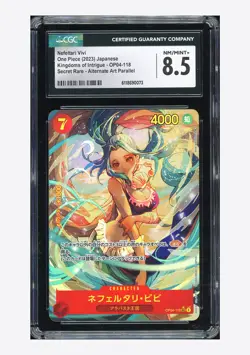 One Piece CGC 8.5 Nefeltari Vivi SEC Alternate Art 2023 OP04-118 OP04 Japanese - Image 1