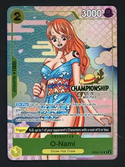 One Piece TCG O-Nami Nami OP06-101 25-26 Championship Promo - Image 1