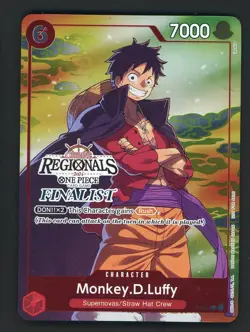 Monkey D Luffy 001 Offline Regional 2024 Vol. 1 Finalist One Piece Promo P-001 - Image 1