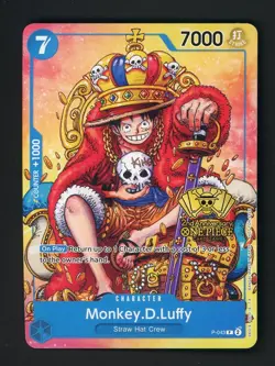 Monkey.D.Luffy (2nd Anniversary Stamped) P-043 One Piece Promo Non Foil - Image 1