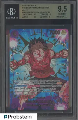 2025 One Piece The Best Premium Booster Vol.2 #061 Monkey D Luffy SP BGS 9.5 - Image 1