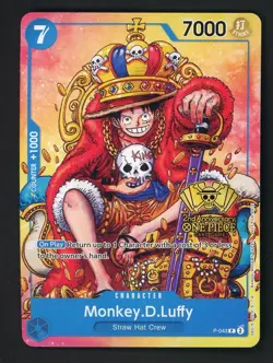 Monkey.D.Luffy (2nd Anniversary Stamped) P-043 One Piece Promo Non Foil - Image 1